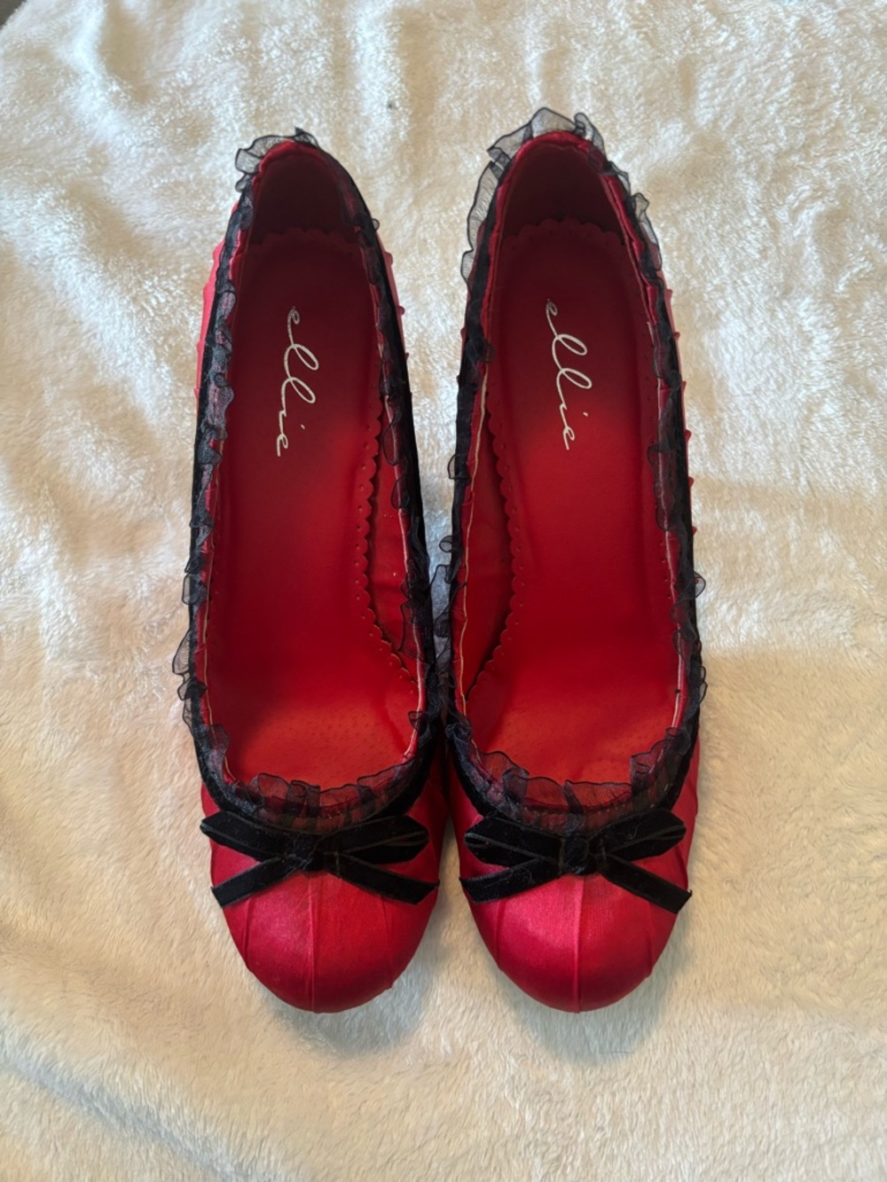 5 for $30 sale! Ellie Heels with Black Trim and Bow